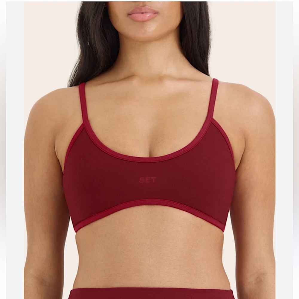 SET Active Burgundy Sports Bra